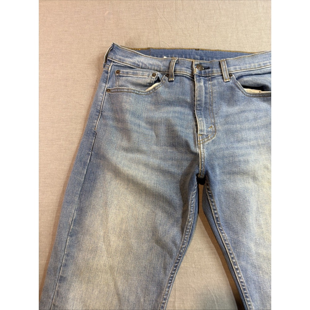 Levis 506 Cotton Jeans 34x30 (34x26) Mens Mid Blue Relaxed Straight Fit Stretch - Picture 3 of 11
